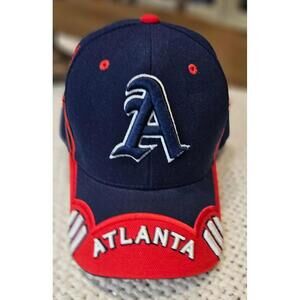 Atlanta Raised Lettering Baseball Cap One Size Snap Back